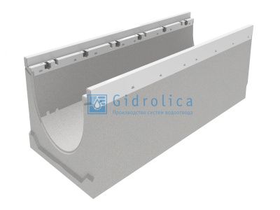 Лоток водоотводный бетонный коробчатый (СО-200мм), с оцинкованной насадкой, с уклоном 0,5% КUу 100.29,8 (20).30(23) - BGZ-V, № 1