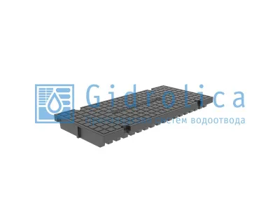 Глухая крышка для лотка водоотводного Gidrolica Pro КЛ-20.23,8.50 - пластиковая, кл. С250