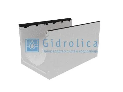 Лоток водоотводный бетонный коробчатый (СО-300мм), с чугунной насадкой КU 100.39,9 (30).47(40) - BGZ-S, № 15-0