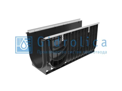 Лоток водоотводный Gidrolica Super ЛВ-30.38.49,6 - пластиковый, кл. Е600