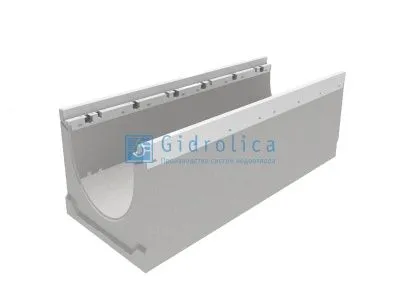 Лоток водоотводный бетонный коробчатый(СО-150мм), с оцинкованной насадкой, с уклоном 0,5% КUу 100.24,8 (15).40,5(34) - BGZ-V, № 33